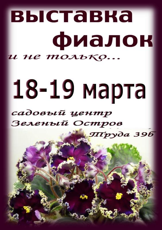 Весенняя выставка фиалок и других растений!